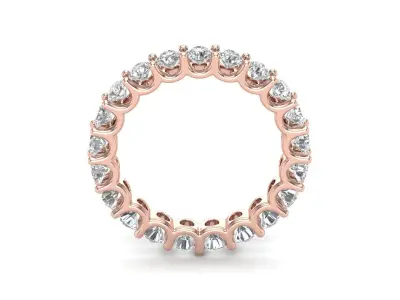 U Shaped Eternity Ring 3 point 7 mm stone size swiss 18 and EU58 3D print model