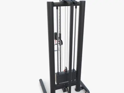 High low pulley 3D model