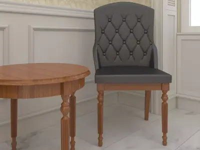 chair and coffee 3D model