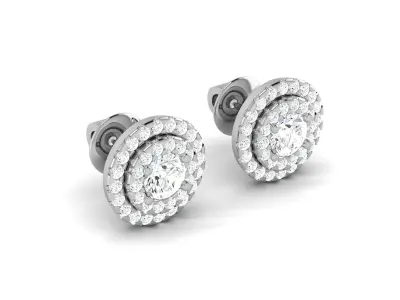 Women earrings 3D print model 12