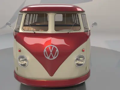 Volkswagen Type 2 Kombi 1960 3D model