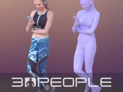 Valeska 10254 - Music Athletic Woman  Low-poly 3D model