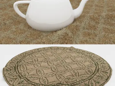 Round Rug Set 171 3D model