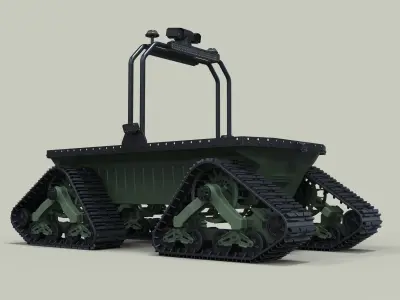Tracked cargo robot 3D model