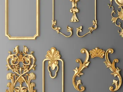 Frame molding set 3D model