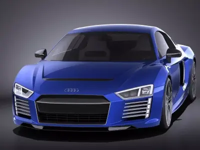 Audi R8 e-tron 2016 VRAY 3D model