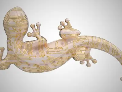 Digital Lizard Ornament 3D print model
