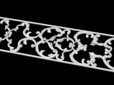 Central decor ornament for furniture 3D model 515