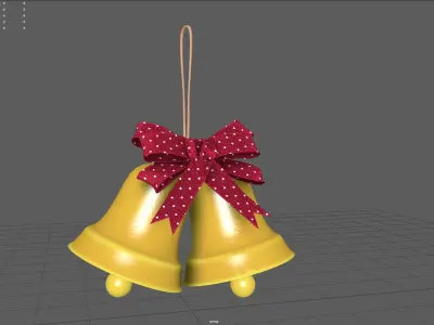 Christmas Bells Low-poly 3D model