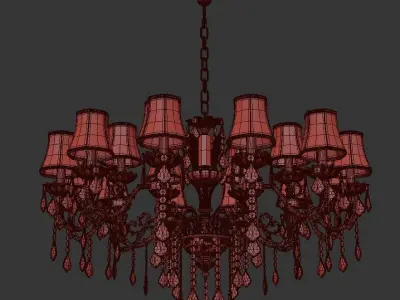 Chandelier Lucca E 1 1 18 200 CG 3D model