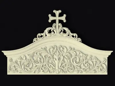 Central decor ornament for furniture 3D model 1077
