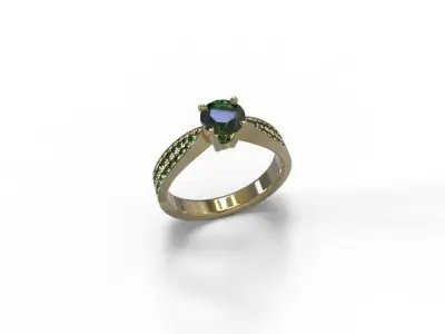 solitaire diamant 3 3D print model