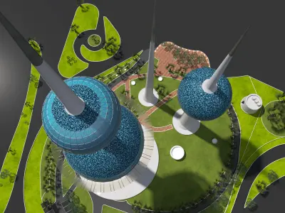 Kuwait Tower 3D model