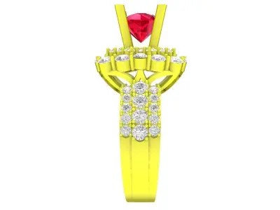 A6519 Fashion Diamond Women Ring 3D print model