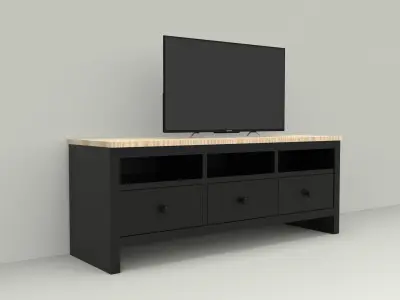 Ikea Hemnes TV unit 3D model 3D model