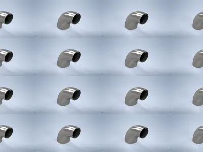 NPS BW 90 Degrees LR Elbows ASME-ANSI B16 9 3D Model Collection