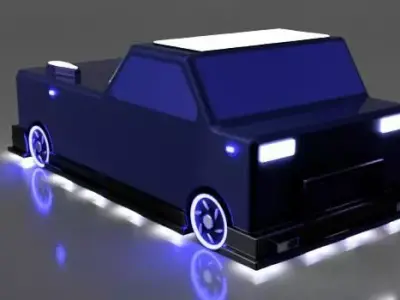Custom Car Model Low-poly 3D model