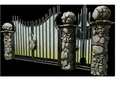 decorative metal gates 3D model
