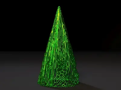 Christmas tree 3D print model 2