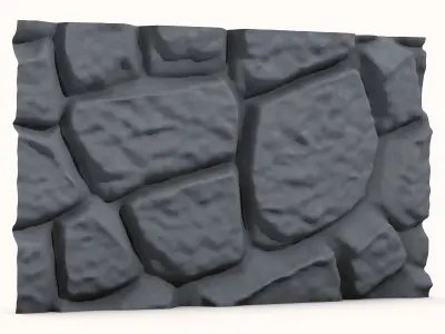 Rustic Cobblestone Facade Kit 3D model