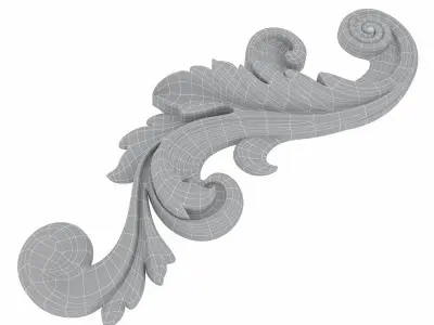 Carved decor 010 3D model 3D model