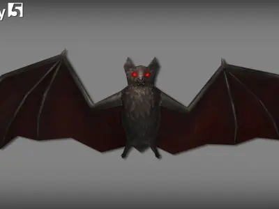 Animated Bats Pack Low-poly 3D model