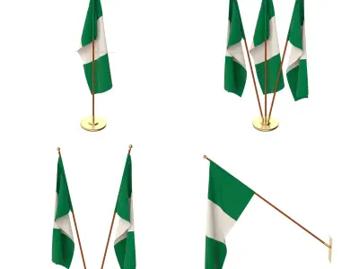 Nigeria Flag Pack 3D model