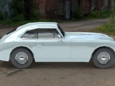 Aston Martin DB2 Low-poly 3D model