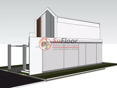 House 6x18m code 657 - Sketchup 3D model 3D model 3D model