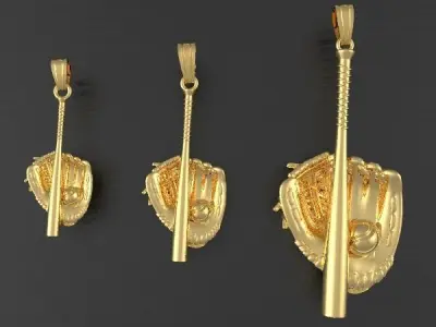 baseball pendants 3D print model