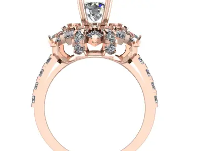 Ring Diamond 3D print model get
