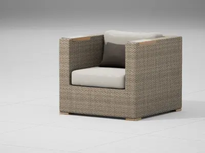 Patio Furniture 003 Chair UE4 Low-poly 3D model