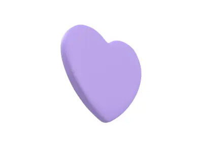 Twitter Heart Emoji v1 006 Low-poly 3D model