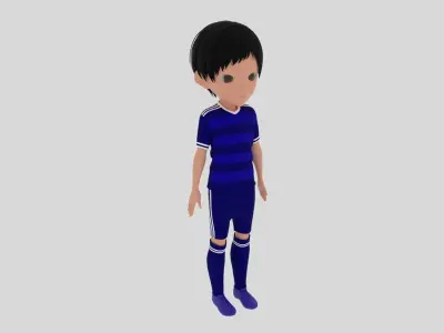 Soccer - Football  Player Low-poly 3D model