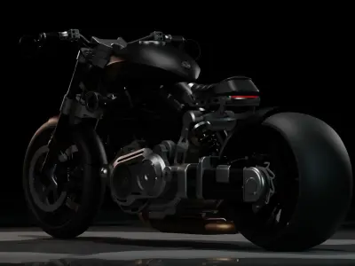 Confederate HellCat X132 high res Motorcycle Bike Model Free 3D model