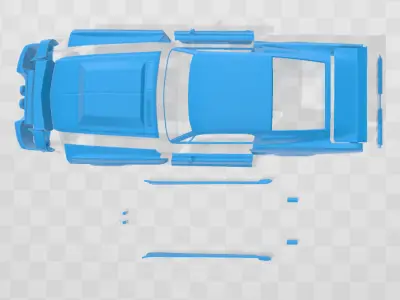 Mustang Shelby GT500 Eleanor 1967 - Body Car STL Model 3D print model