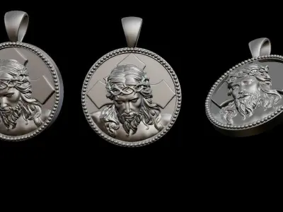 JESUS CHRIST PENDANT 3D print model