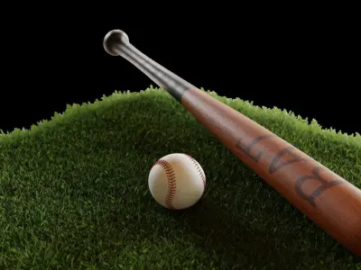 Baseball bat 3D model