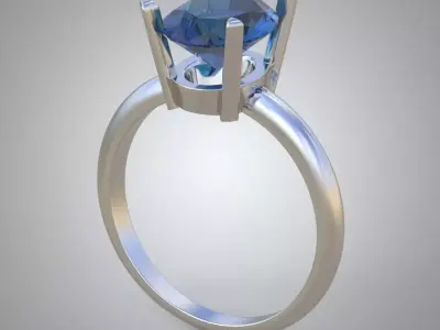 Diamond ring 0548 3D printable model 3D print model