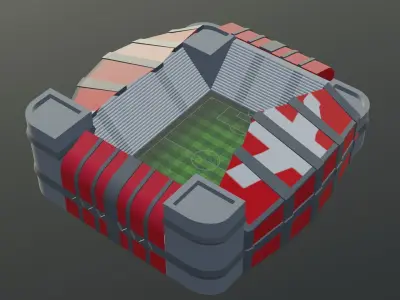Football Stadium - Switzerland Low-poly 3D model