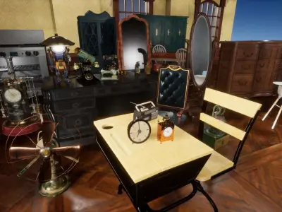 MEGA Furniture pack  Low-poly 3D model