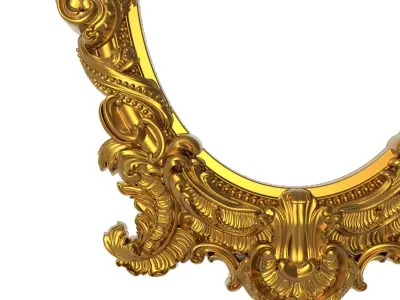 carved frame 3D model 10