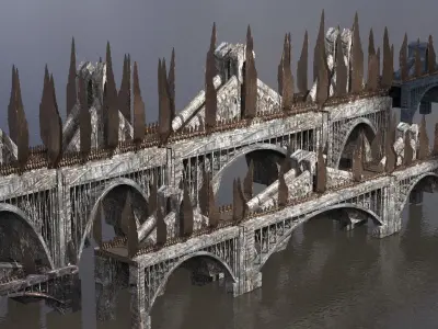 At Deco Bridges Stone 3D 3D model