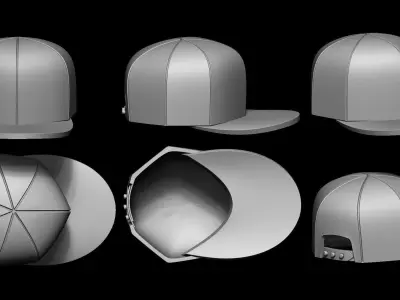 Peaked Cap 3D print model