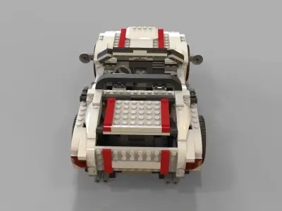 Lego car sport Low-poly 3D model