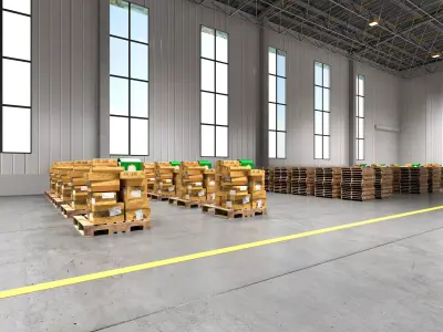 factory Low-poly 3D model