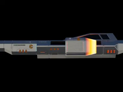 Sci-Fi Flying Vehicle 3D model