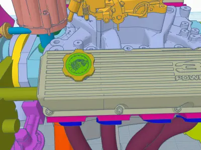 1-25th engine 351 Cleveland Free 3D print model