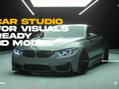 Automotive Studio 3D Model Without Car 3D model