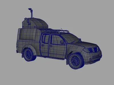 van 3D model nissan frontier pickup truck 3D model